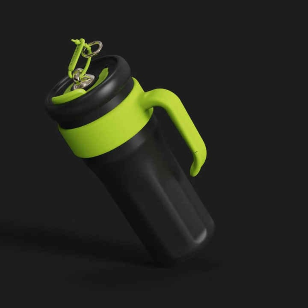 Smart Leakproof Thermal Mug with Handle & Straw Temperature Display